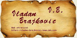 Vladan Brajković vizit kartica